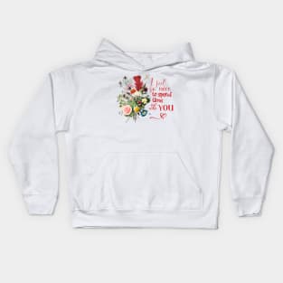 Colorful Floral Valentine Kids Hoodie